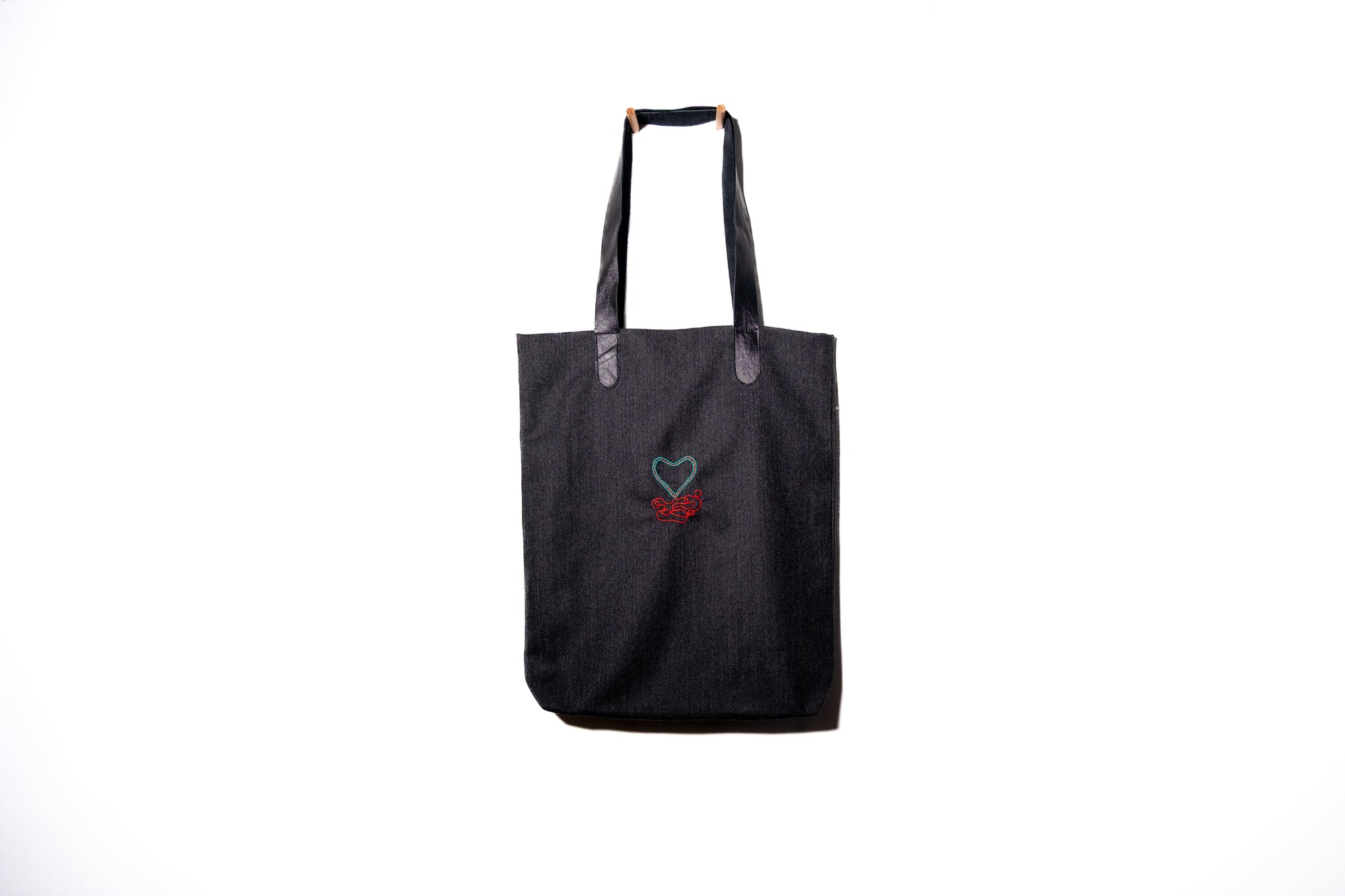 Cartera Paño Corazón Bordado