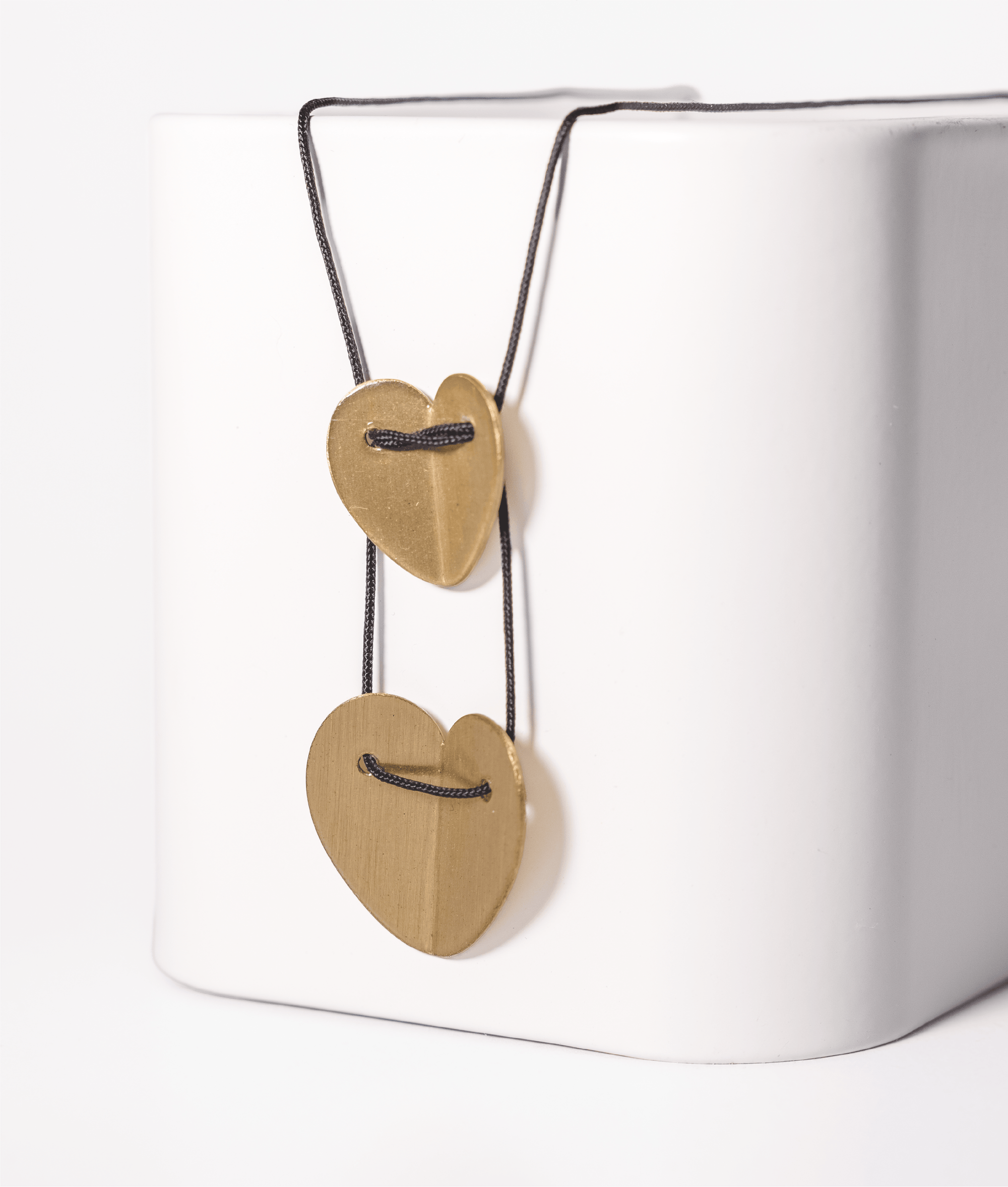 Collar Corazones Alados Doble