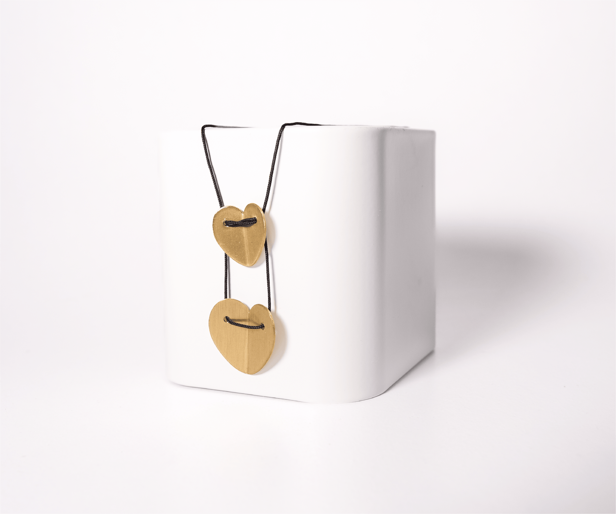 Collar Corazones Alados Doble