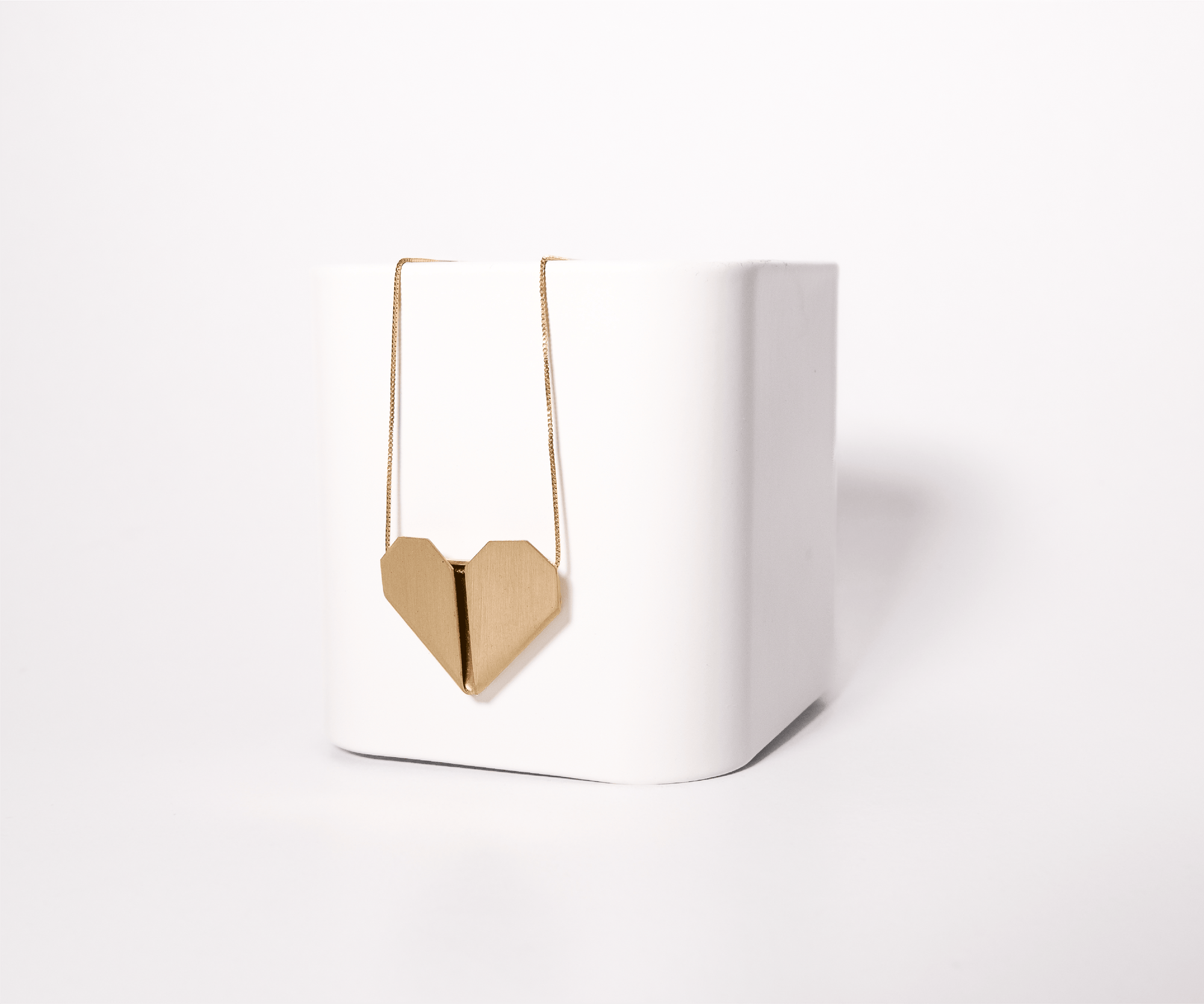 Corazón Origami Bronce