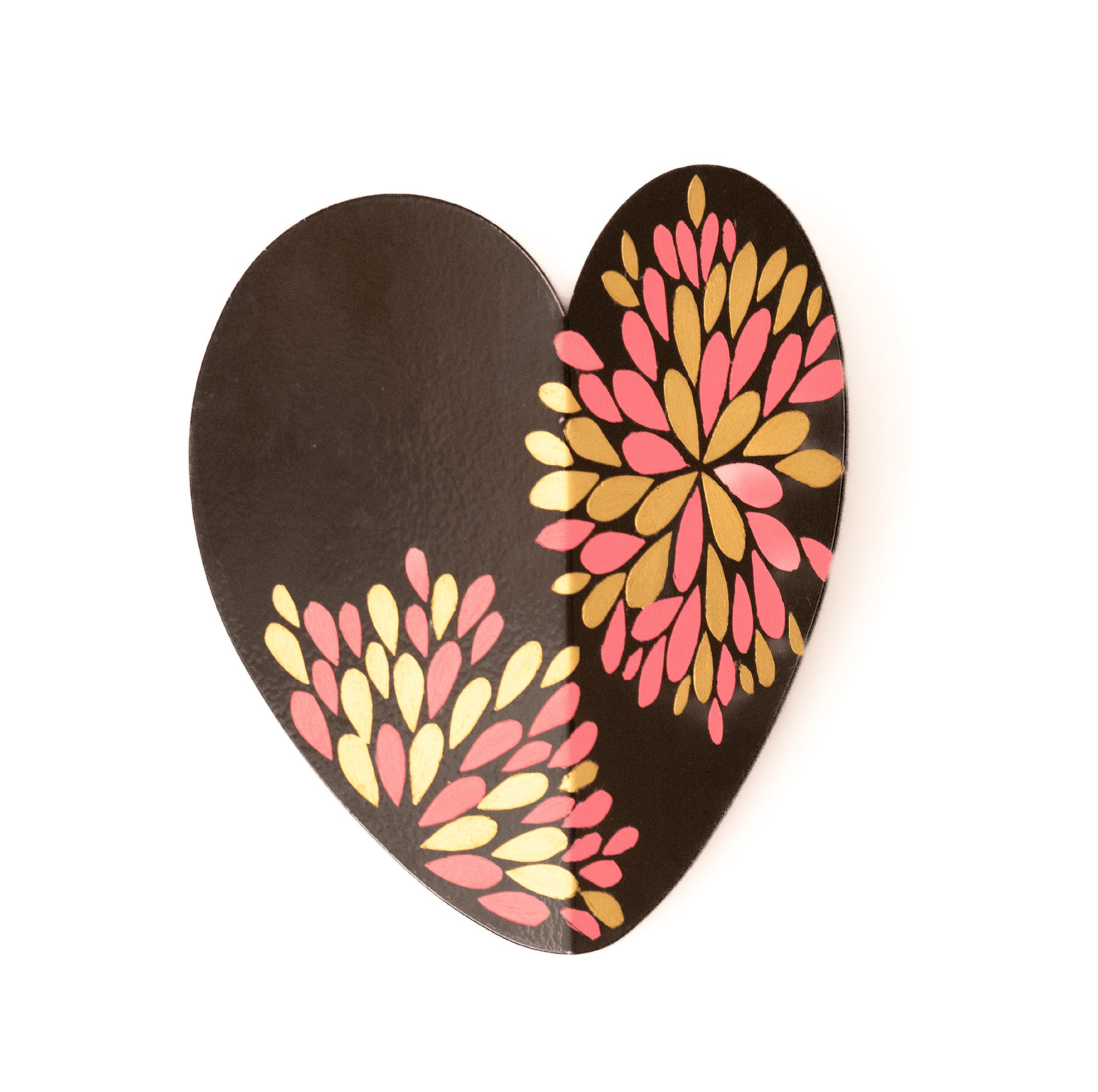 Alado Negro Pétalos Rosados y Dorados